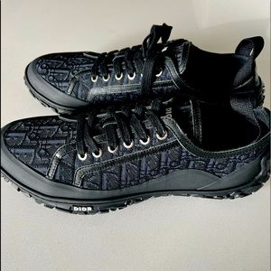 Dior Diorizon Derby Shoe Beige and Black Dior Oblique & Black Rubber Size 12 Men